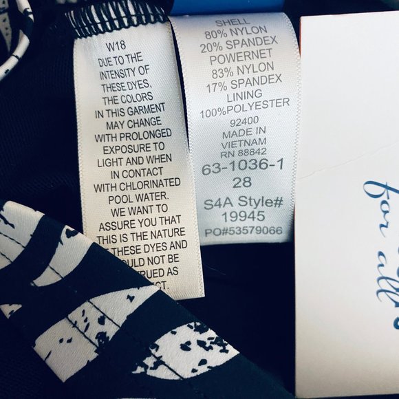 SWIMSUITS FOR ALL Leaf Print One Piece Swimsuit 28 - Picture 8 of 8